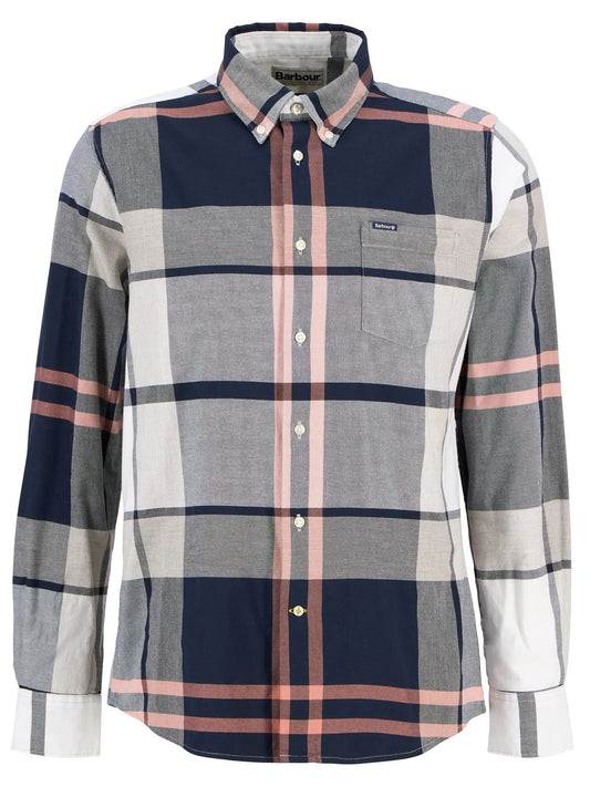 Dunoon Tailored Long-Sleeved Shirt in Riverstone Tartan by Barbour