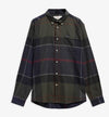 Dunoon Tailored Long-Sleeved Shirt in Shadow Classic Tartan by Barbour