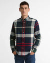Dunoon Tailored Long-Sleeved Shirt in Evergreen Tartan by Barbour