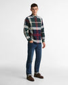 Dunoon Tailored Long-Sleeved Shirt in Evergreen Tartan by Barbour