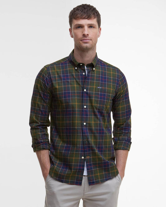 Wetheram Tailored Long-Sleeved Shirt in Classic Tartan by Barbour