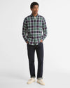 Fortrose Tailored Long-Sleeved Shirt in Evergreen Tartan by Barbour