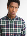Fortrose Tailored Long-Sleeved Shirt in Evergreen Tartan by Barbour