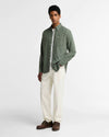 Ramsey Tailored Long-Sleeved Shirt in Agave Green by Barbour