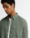 Ramsey Tailored Long-Sleeved Shirt in Agave Green by Barbour