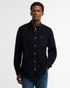 Ramsey Tailored Long-Sleeved Shirt in Navy by Barbour
