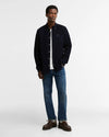 Ramsey Tailored Long-Sleeved Shirt in Navy by Barbour
