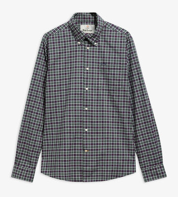 Lomond Tailored Long-Sleeved Shirt in Evergreen Tartan by Barbour