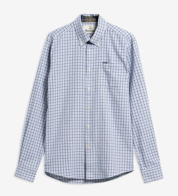 Padshaw Tailored Long-Sleeved Shirt in Blue by Barbour