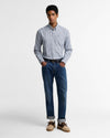 Padshaw Tailored Long-Sleeved Shirt in Blue by Barbour