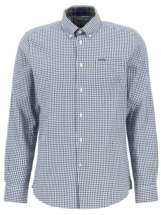 Padshaw Tailored Long-Sleeved Shirt in Green by Barbour