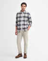 Portdown Tailored Long-Sleeved Shirt in Ecru by Barbour