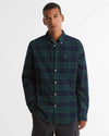 Portdown Tailored Long-Sleeved Shirt in Dark Navy by Barbour