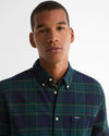 Portdown Tailored Long-Sleeved Shirt in Dark Navy by Barbour