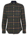 Portdown Tailored Long-Sleeved Shirt in Olive by Barbour