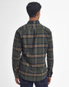 Portdown Tailored Long-Sleeved Shirt in Olive by Barbour
