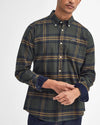 Portdown Tailored Long-Sleeved Shirt in Olive by Barbour