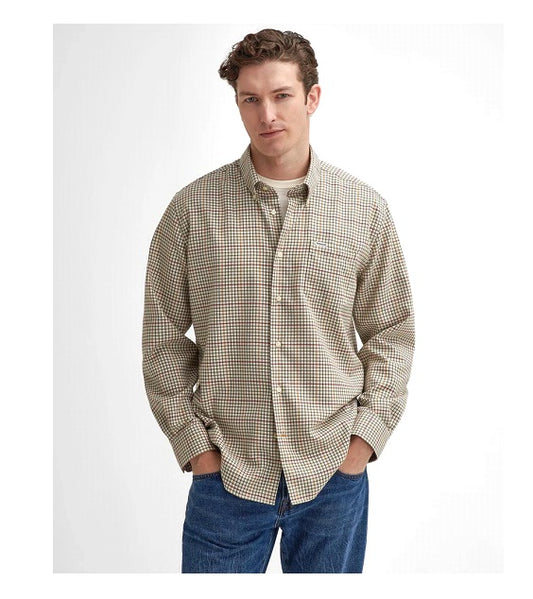 Henderson Thermo Weave Long-Sleeved Shirt in Ecru by Barbour