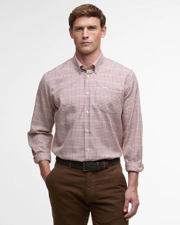 Henderson Thermo Weave Long-Sleeved Shirt in Fired Brick by Barbour