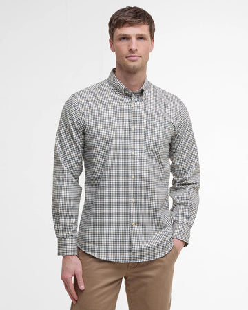 Henderson Thermo Weave Long-Sleeved Shirt in Whisper White by Barbour