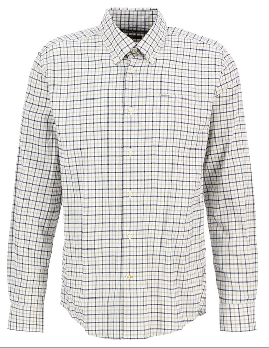 Preston Regular Long-Sleeved Shirt in Olive by Barbour