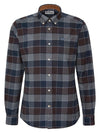 Valley Tailored Long-Sleeved Shirt in Dark Oak by Barbour