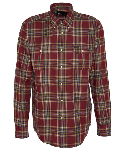 Singsby Thermo Weave Shirt in Merlot by Barbour