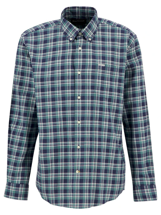 Turville Regular Long-Sleeved Shirt in Mallard Green by Barbour