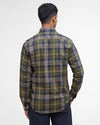 Edgar Tailored Long-Sleeved Shirt in Olive by Barbour