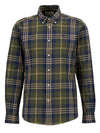 Edgar Tailored Long-Sleeved Shirt in Olive by Barbour