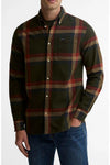 Folley Tailored Long-Sleeved Shirt in Mid Olive by Barbour
