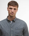 Turner Tailored Long-Sleeved Shirt in Grey Marl by Barbour