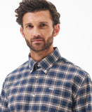 Bowburn Regular Long-Sleeved Shirt in Navy Marl by Barbour