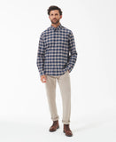 Bowburn Regular Long-Sleeved Shirt in Navy Marl by Barbour