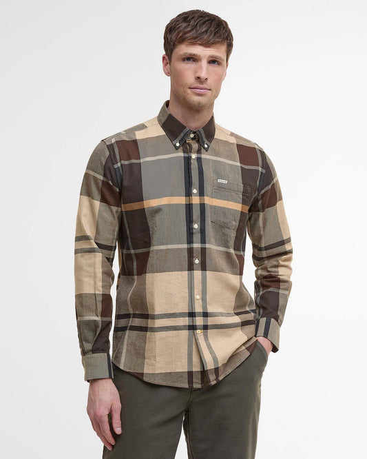Bearpark Regular Long-Sleeved Shirt in Autumn Dress by Barbour