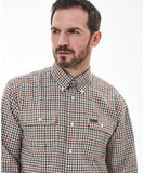 Foss Thermo Weave Check Shirt in Olive by Barbour