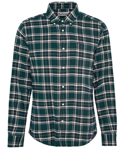 Drumhill Tailored Long Sleeved Shirt in Evergreen by Barbour