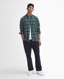 Drumhill Tailored Long Sleeved Shirt in Evergreen by Barbour