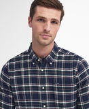 Drumhill Tailored Long Sleeved Shirt in Classic Navy by Barbour