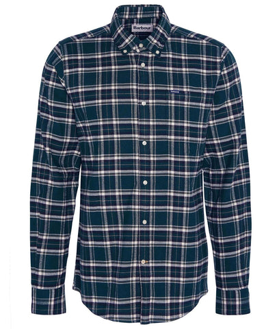 Drumhill Tailored Long Sleeved Shirt in Classic Navy by Barbour