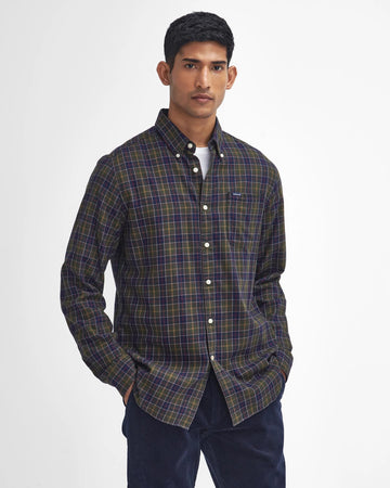 Lanark Tailored Long-Sleeved Shirt in Classic Tartan by Barbour