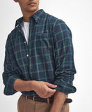 Lanark Tailored Long Sleeved Shirt in Green Loch by Barbour