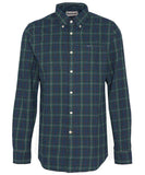 Lanark Tailored Long Sleeved Shirt in Green Loch by Barbour