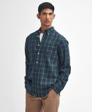 Lanark Tailored Long Sleeved Shirt in Green Loch by Barbour