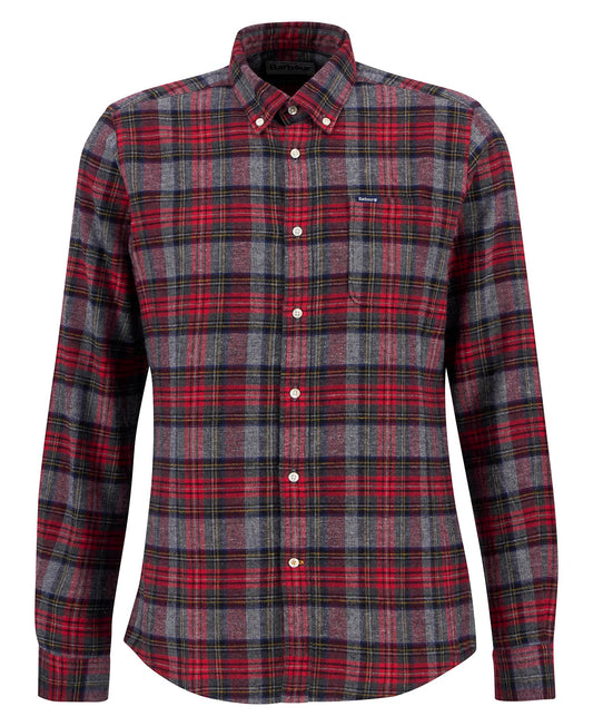 Ashroad Tailored Long-Sleeved Shirt in Red by Barbour