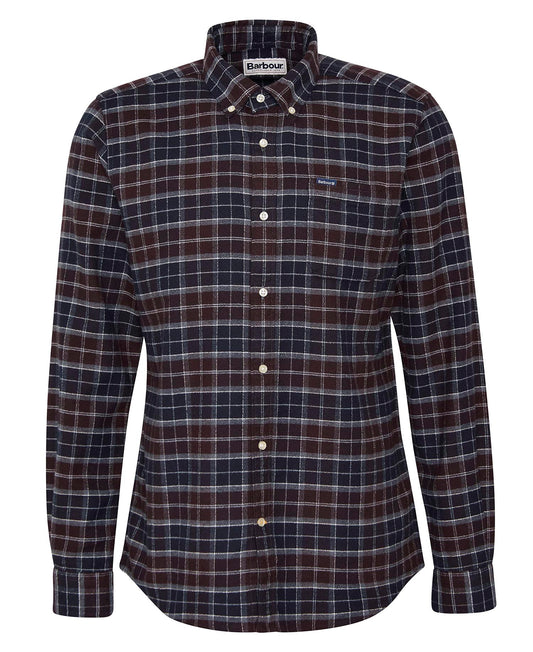 Haddington Tailored Tartan Shirt in Midnight Oak Tartan by Barbour