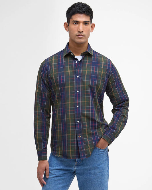 Kenton Tailored Long-Sleeved Shirt in Classic Tartan by Barbour