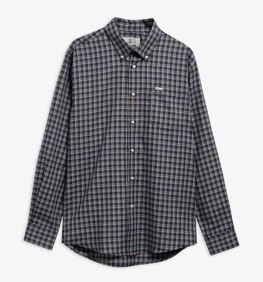 Cliff Regular-Fit Long-Sleeved Shirt in Navy by Barbour