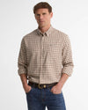 Cliff Regular-Fit Long-Sleeved Shirt in Dark Bordeaux by Barbour