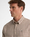 Cliff Regular-Fit Long-Sleeved Shirt in Dark Bordeaux by Barbour